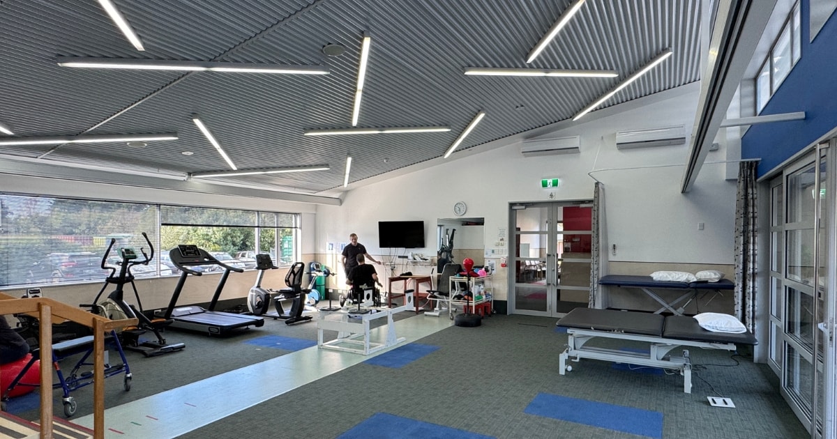 A shot of the gym with exercise equipment throughout